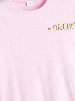 Bisiklet Yaka K?z ?ocuk Pijama Tak?m?