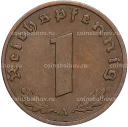 Монета 1 рейхспфенниг 1938 года A Германия