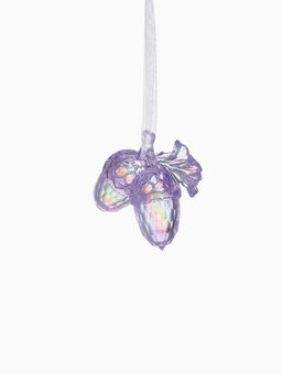 Цена за 2 шт. Ёлочная игрушка Зимнее волшебство. Жёлуди, 79 см, розовый перелив  фото 9