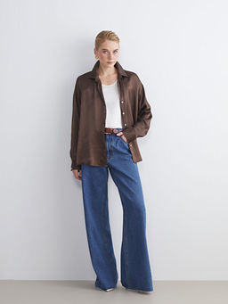 Wideleg Kad?n Jean Pantolon