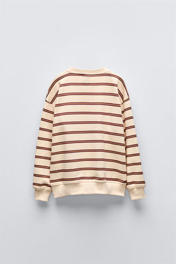 STRIPED SWEATSHIRT WITH PATCH - Zara фото 3