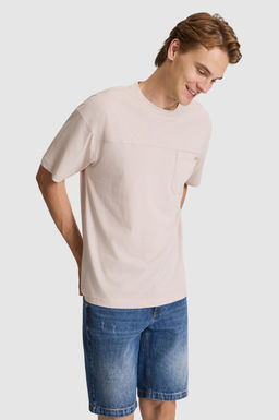 Erkek Ta_ Comfort Fit Bisiklet Yaka Ti__rt