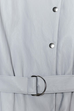 VESTIDO CORTO EFECTO PIEL CINTUR?N / Azul - Zara фото 10