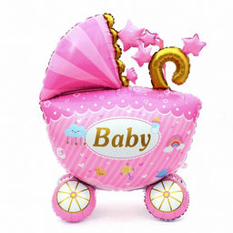 Воздушный шар фольгированный 41" «Коляска для девочки 3D», под воздух