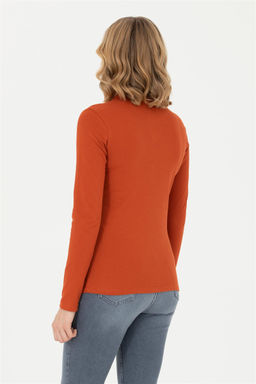 Женский базовый свитшот с воротником-поло Brick - U.s. polo assn фото 5