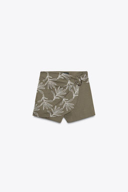 EMBROIDERED WRAP SKORT - Zara фото 5