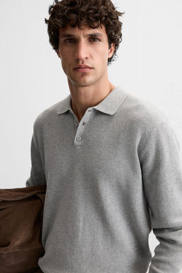 PURL KNIT POLO SHIRT - Zara фото 5