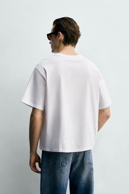 CAMISETA BOXY FIT ETIQUETAS / Blanco - Zara фото 3