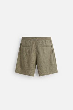 GEOMETRIC PRINT JACQUARD BERMUDA SHORTS - Zara фото 9