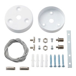 UFL-N10H 1.5M SET WHITE Комплект для подвесного монтажа для светильника серии ULO-N, длина троса 1,5м. Цвет белый. ТМ Uniel