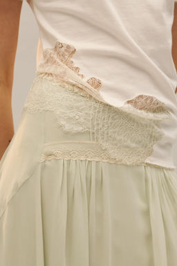 FALDA VOLANTES ENCAJE LIMITED EDITION / Verde claro - Zara фото 3