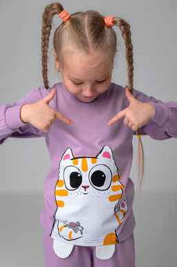 Хлопковая пижама для девочки Bonito  фото 6