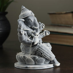Фигурка «Ганеша на лотосе», мраморная крошка, 10.5 см