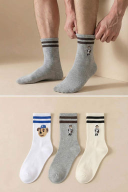 Cok Renkli 3lu Erkek Corap TMNSS26CO00002