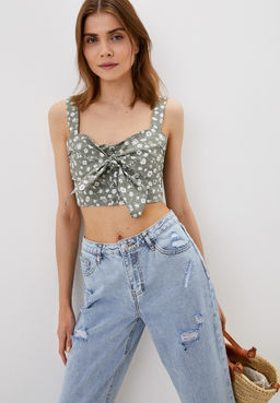 Блузка-топ в красно-белую клетку - Incity фото 17