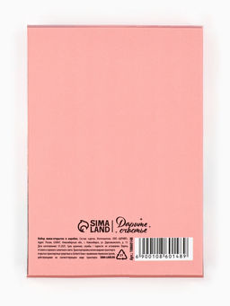 Открытки-мини в коробке со скрепками «Цветы», набор 35 штук, 8×10 см