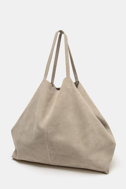 BOLSO PIEL SERRAJE MAXI SHOPPER / ARENA/MARR?N - Zara фото 4