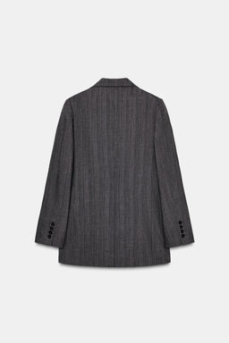 PINSTRIPE BLAZER WITH WOOL ZW COLLECTION - Zara фото 3