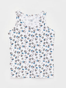 Bisiklet Yaka Bask?l? Erkek ?ocuk Atlet 2li - Waikiki фото 2