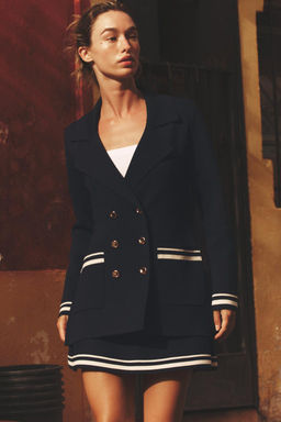 DOUBLE-BREASTED KNIT BLAZER - Zara фото 7