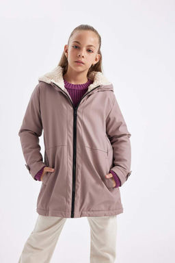 Водоотталкивающий плащ с капюшоном для девочек