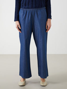 Beli Lastikli Wideleg Kad?n Jean Pantolon