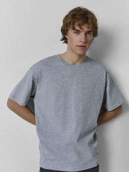 Футболка базовая прямая мужская серая
