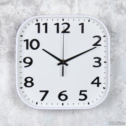 Часы настенные 25 см белые / Y8025T10-3 /уп 40/