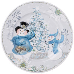 НАБОР ТАРЕЛОК ЗАКУСОЧНЫХ LEFARD CHRISTMAS 2 ШТ. 19 СМ СНЕГОВИК (КОР=20НАБ.)  фото 3