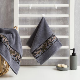 Полотенце махровое Love Life Милитари 30?60 см, цв. графит, 100% хлопок, 360 г/м?