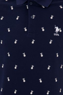 U. S. Polo Assn Мужская темно-синяя футболка с воротником-поло - U.s. polo assn фото 6