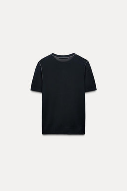 PLAIN KNIT TOP WITH CONTRAST TRIMS - Zara фото 6