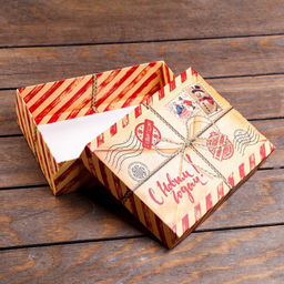 Подарочная коробка сборная Почта, 21 х 15 х 5,7 см - UPAK LAND фото 16