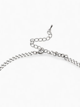 Колье Бабочка звёзды, белое в серебре, 40 см