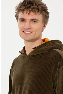 U. S. Polo Assn Мужская комфортная толстовка с капюшоном кокосового цвета - U.s. polo assn фото 2