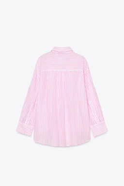 OVERSIZE STRIPED SHIRT - Zara фото 23
