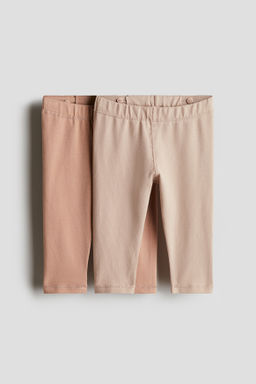 Pack de 2 leggings en punto de algod?n pima