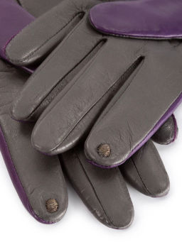 Перчатки женские ш+каш. TOUCH F-IS0065 d.violet/d.grey - Eleganzza фото 4