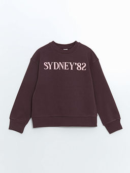 Bisiklet Yaka K?z ?ocuk Kal?n Sweatshirt