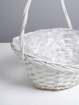 Корзина плетёная для хранения, лоза, овальная, со вставкой, серая, набор 3 шт.