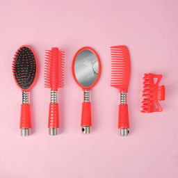 Цена за 2 шт. Набор парикмахерский, 20(±1) см, 5 предметов, МИКС