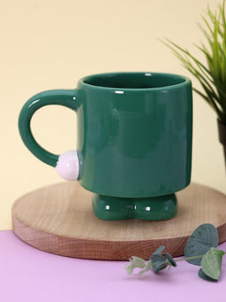Кружка керамическая Smiling friend, green, 360 ml