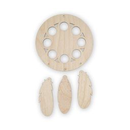 Заготовка для декорирования Mr. Carving ВД-394 Ловец снов 1 фанера d 15 см х 0.4 см 3 подвески