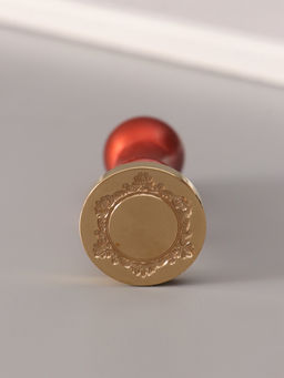 Печать для сургуча с пластиковой ручкой «Ажурная рамка. Круг», 6.3×3×3 см