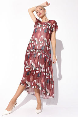 Платье Тонкие чувства (кармин) - Эльза фото 3