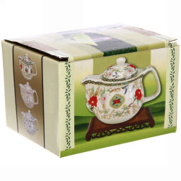 Чайник заварочный керамический 350мл с ситом "Китайская деревня"