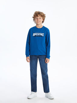 Bisiklet Yaka Erkek ?ocuk Sweatshirt