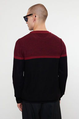TRENDYOL MAN Gri Slim Dar Kesim Bisiklet Yaka Renk Bloklu Triko Kazak TMNAW25KZ00018 - Trendyolmilla фото 5