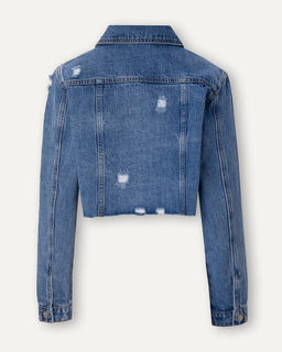 Джинсовый укороченный жакет - Incity фото 8