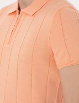 Pembe Slim Fit Fermuarl_ Polo Yaka Triko Ti__rt - Pierre cardin фото 7